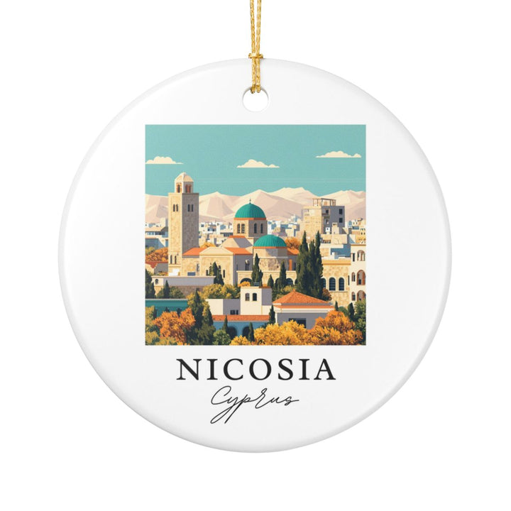 Nicosia Cyprus Ornament: Unique Nicosia Souvenir, Nicosia Cyprus Xmas Decor, and Authentic Nicosia Gift