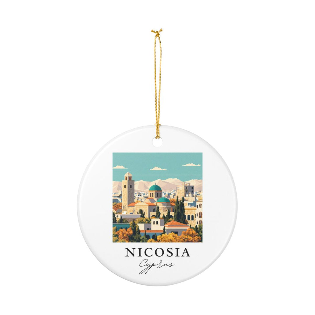 Nicosia Cyprus Ornament: Unique Nicosia Souvenir, Nicosia Cyprus Xmas Decor, and Authentic Nicosia Gift
