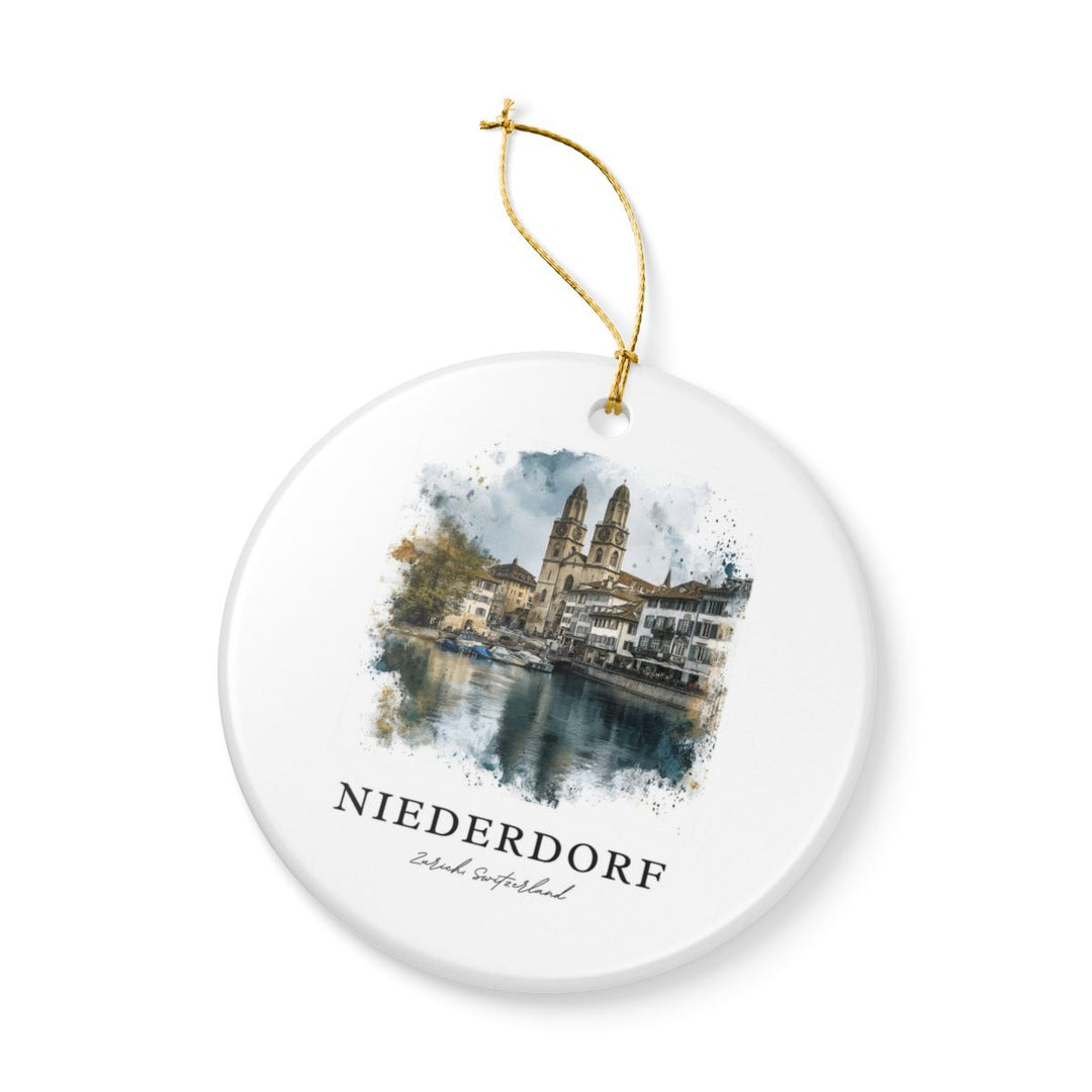 Niederdorf Switzerland Ornament: Unique Niederdorf Souvenir, Niederdorf Switzerland Xmas Decor, and Authentic Niederdorf Gift