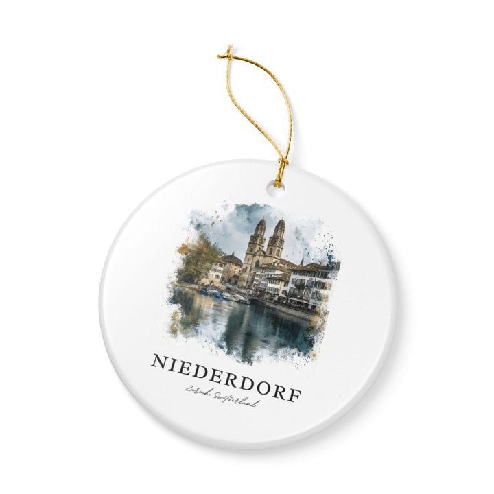 Niederdorf Switzerland Ornament: Unique Niederdorf Souvenir, Niederdorf Switzerland Xmas Decor, and Authentic Niederdorf Gift