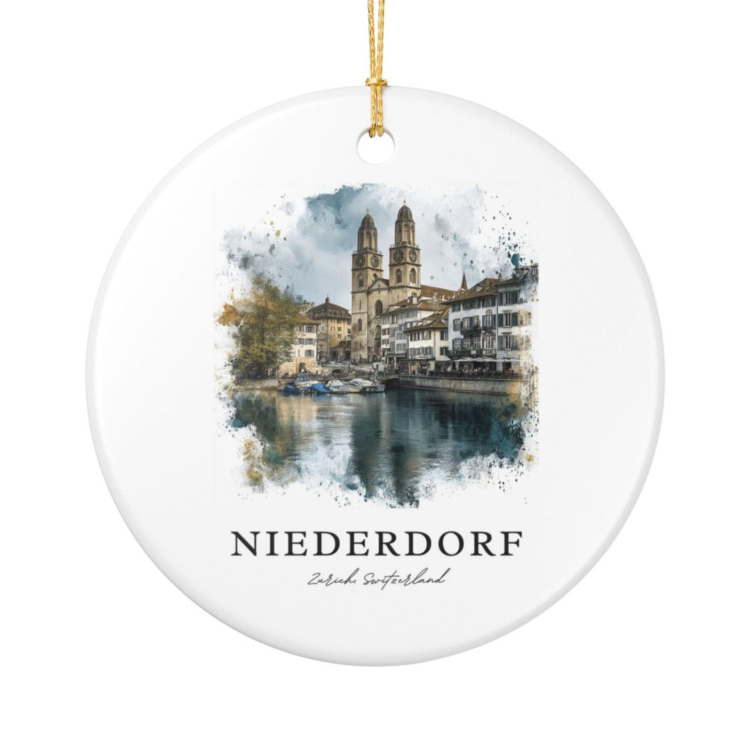 Niederdorf Switzerland Ornament: Unique Niederdorf Souvenir, Niederdorf Switzerland Xmas Decor, and Authentic Niederdorf Gift
