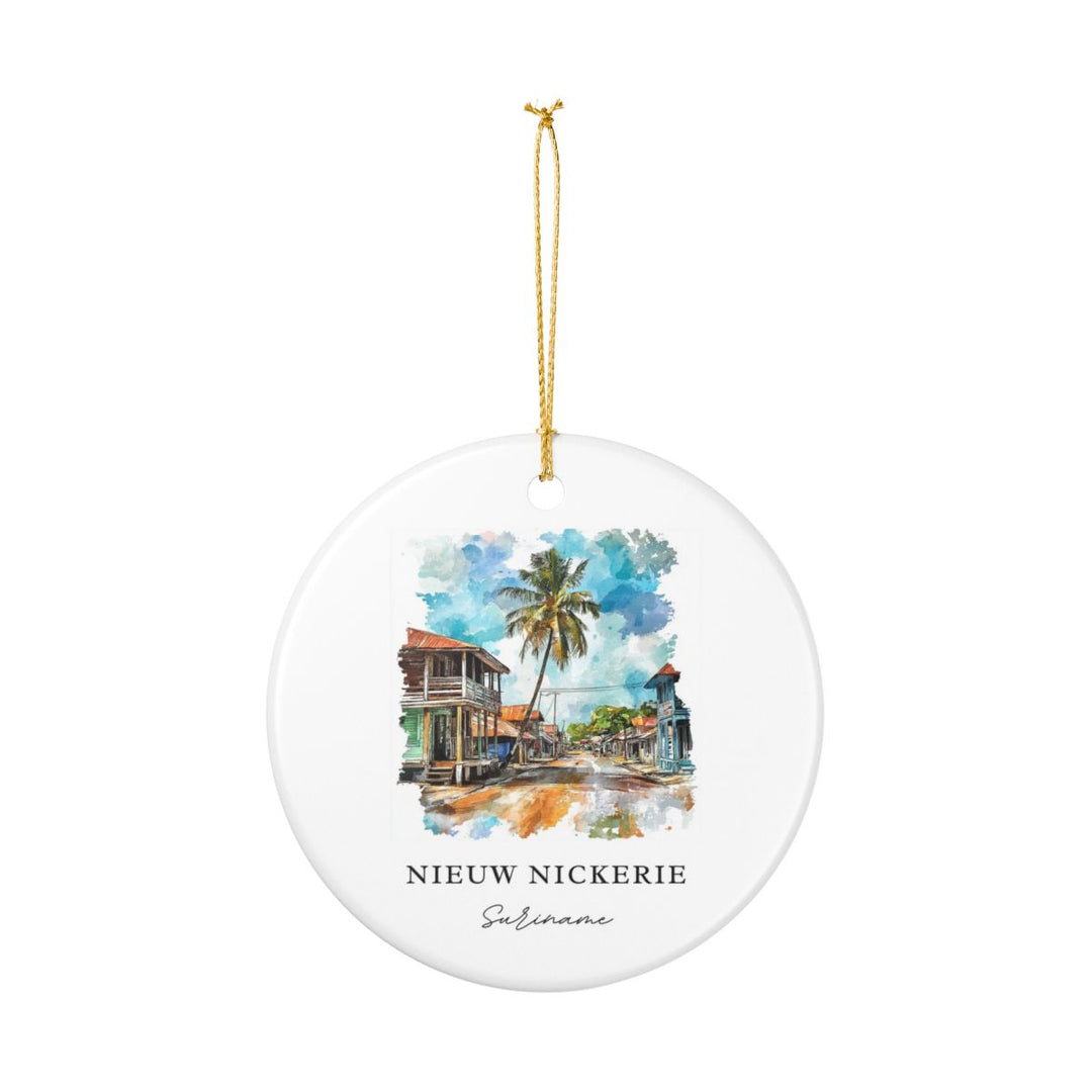 Nieuw Nickerie Suriname Ornament: Unique Nieuw Nickerie Suriname Souvenir, Nieuw Nickerie Suriname Xmas Decor