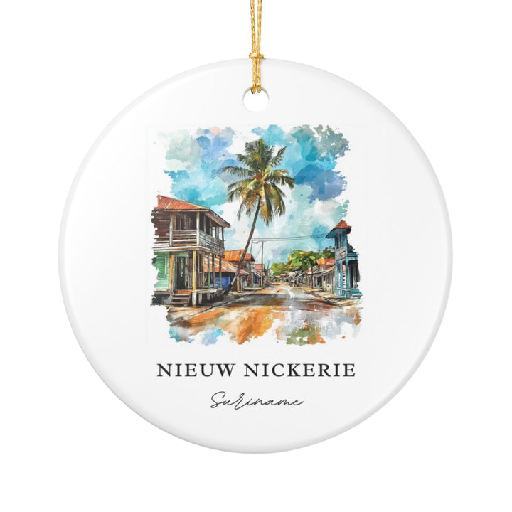 Nieuw Nickerie Suriname Ornament: Unique Nieuw Nickerie Suriname Souvenir, Nieuw Nickerie Suriname Xmas Decor