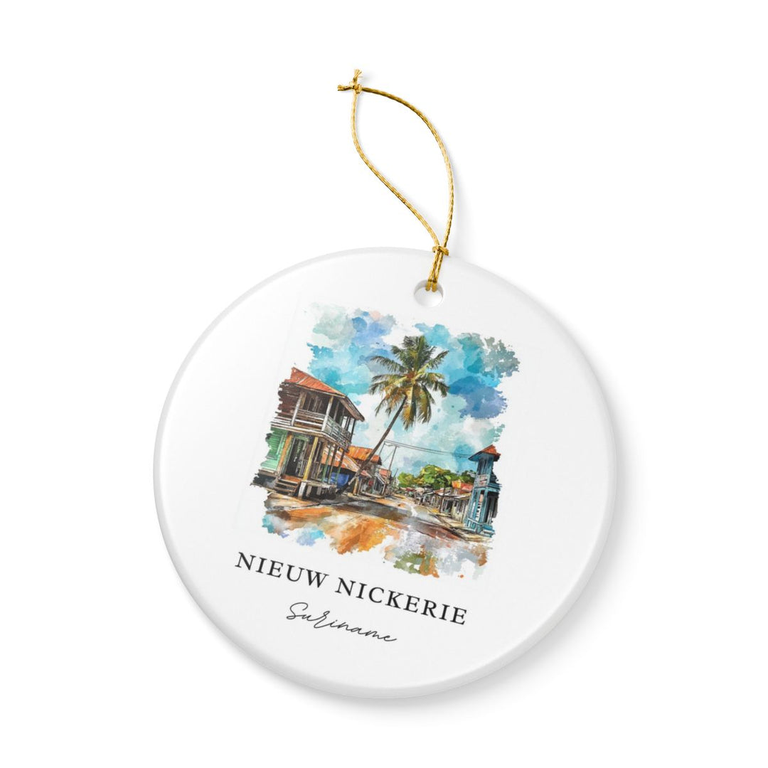 Nieuw Nickerie Suriname Ornament: Unique Nieuw Nickerie Suriname Souvenir, Nieuw Nickerie Suriname Xmas Decor