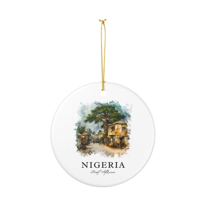 Nigeria Ornament: Unique Nigeria Souvenir, Nigeria Xmas Decor, and Authentic Nigeria Gift