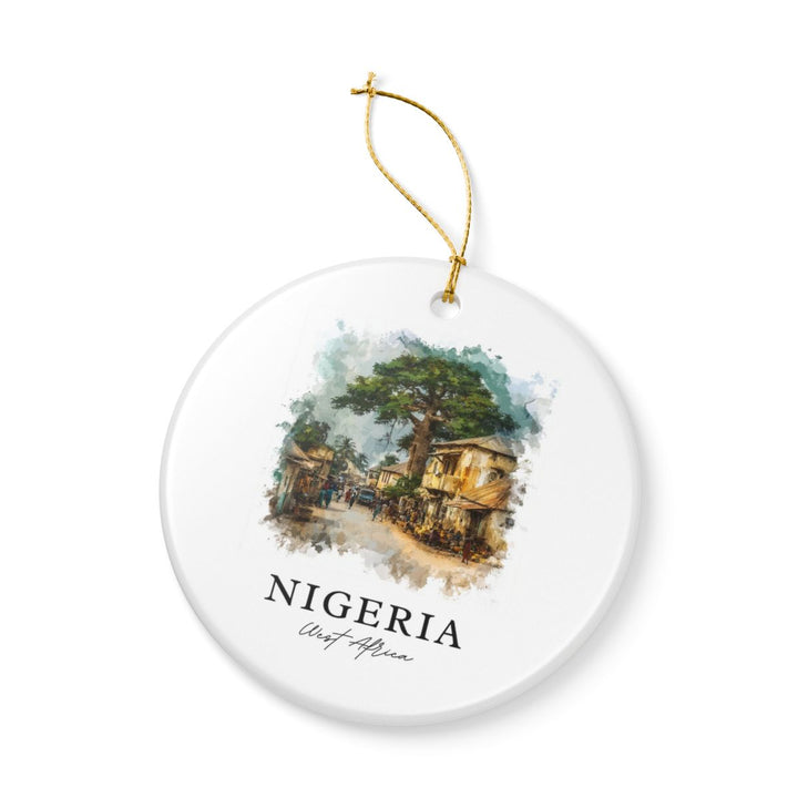Nigeria Ornament: Unique Nigeria Souvenir, Nigeria Xmas Decor, and Authentic Nigeria Gift
