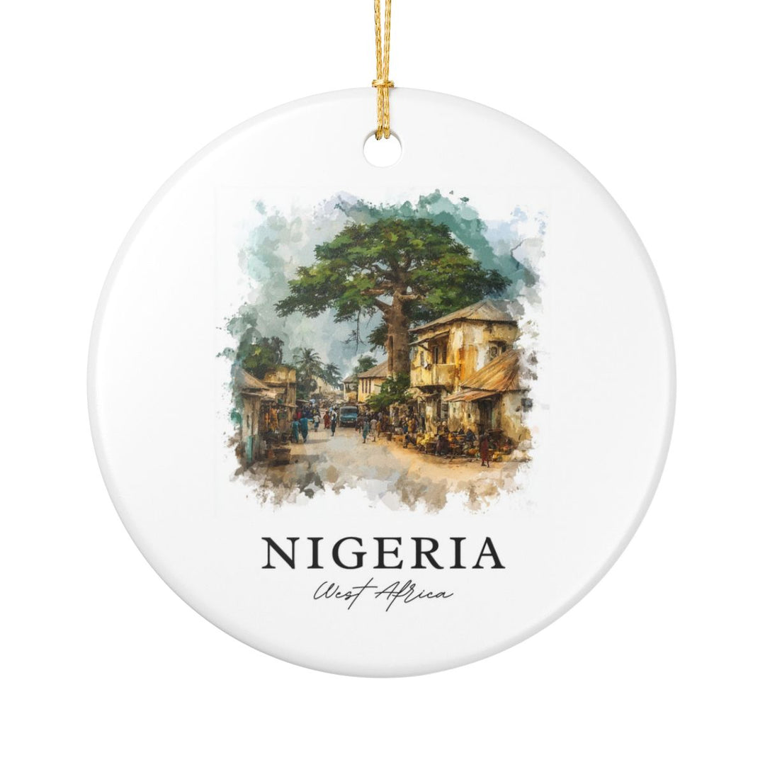 Nigeria Ornament: Unique Nigeria Souvenir, Nigeria Xmas Decor, and Authentic Nigeria Gift