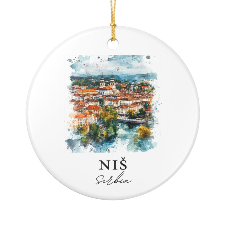Niš Serbia Ornament: Unique Niš Souvenir, Niš Serbia Xmas Decor, and Authentic Niš Gift