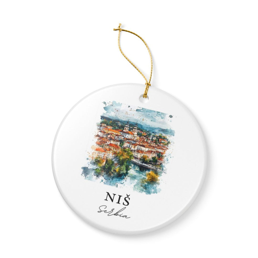 Niš Serbia Ornament: Unique Niš Souvenir, Niš Serbia Xmas Decor, and Authentic Niš Gift