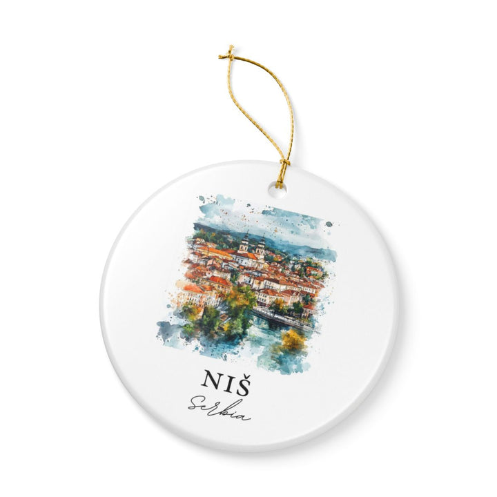 Niš Serbia Ornament: Unique Niš Souvenir, Niš Serbia Xmas Decor, and Authentic Niš Gift