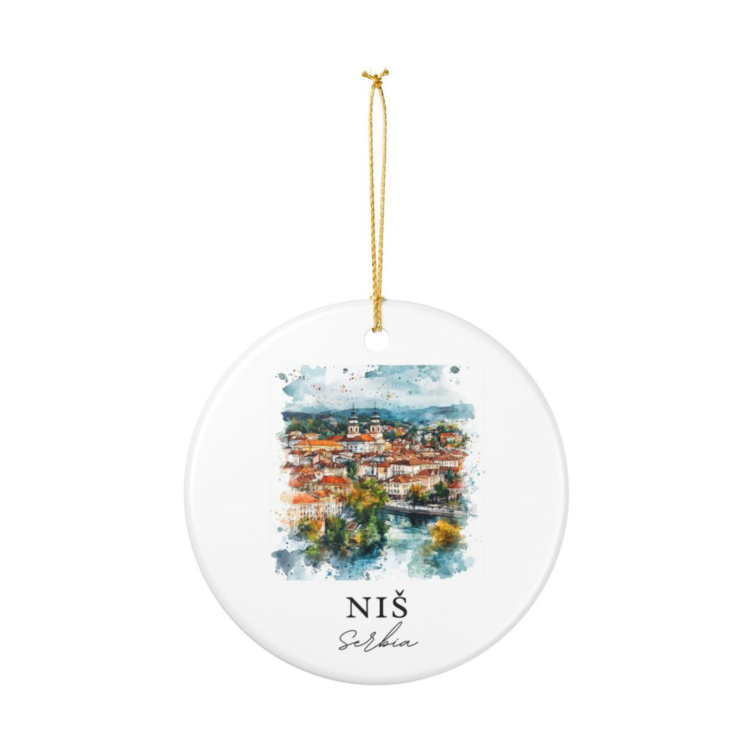 Niš Serbia Ornament: Unique Niš Souvenir, Niš Serbia Xmas Decor, and Authentic Niš Gift