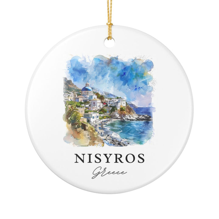 Nisyros Greece Ornament: Unique Nisyros Souvenir, Nisyros Greece Xmas Decor, and Authentic Nisyros Gift