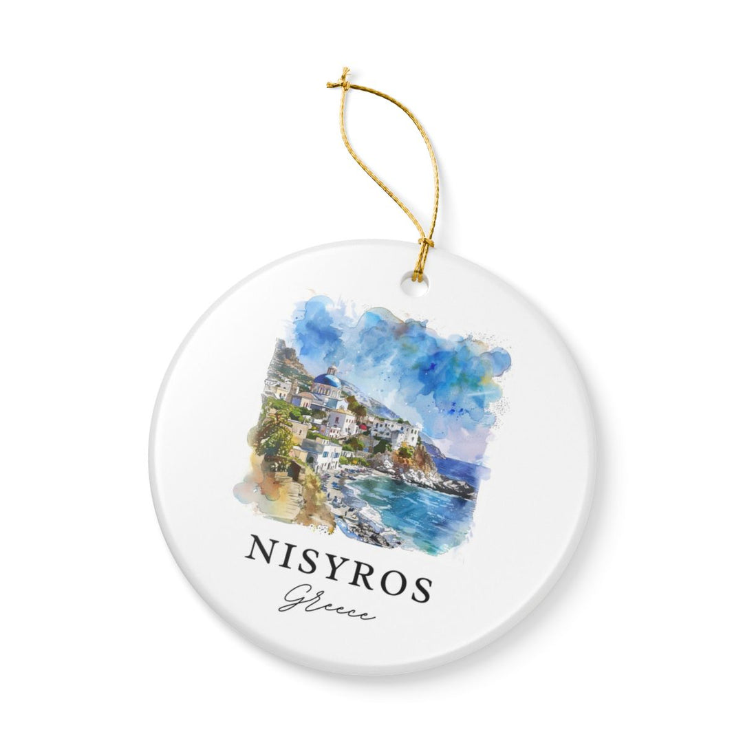 Nisyros Greece Ornament: Unique Nisyros Souvenir, Nisyros Greece Xmas Decor, and Authentic Nisyros Gift