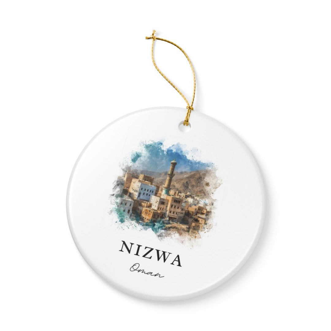 Nizwa Oman Ornament: Unique Nizwa Souvenir, Nizwa Oman Xmas Decor, and Authentic Nizwa Gift