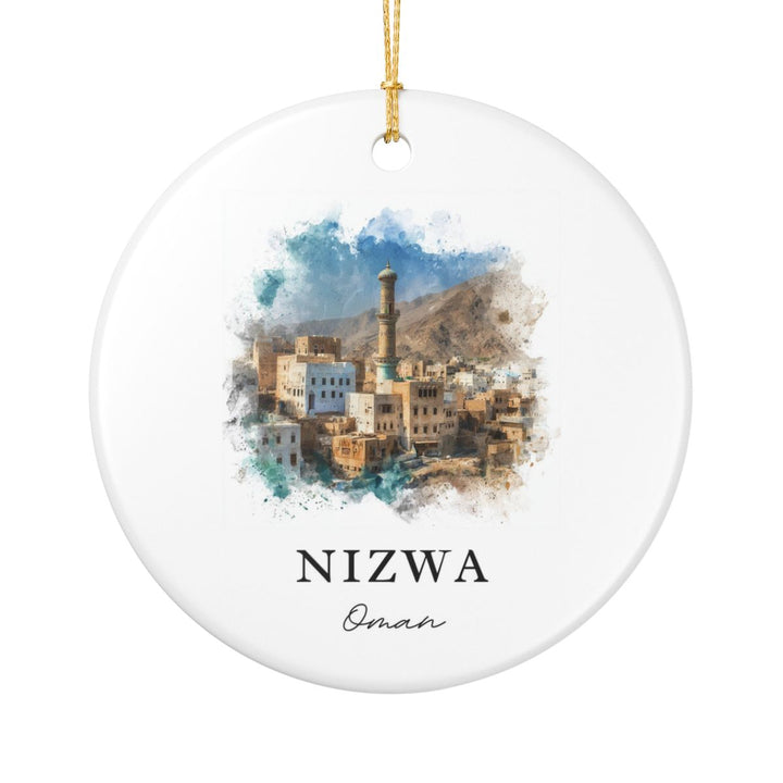 Nizwa Oman Ornament: Unique Nizwa Souvenir, Nizwa Oman Xmas Decor, and Authentic Nizwa Gift
