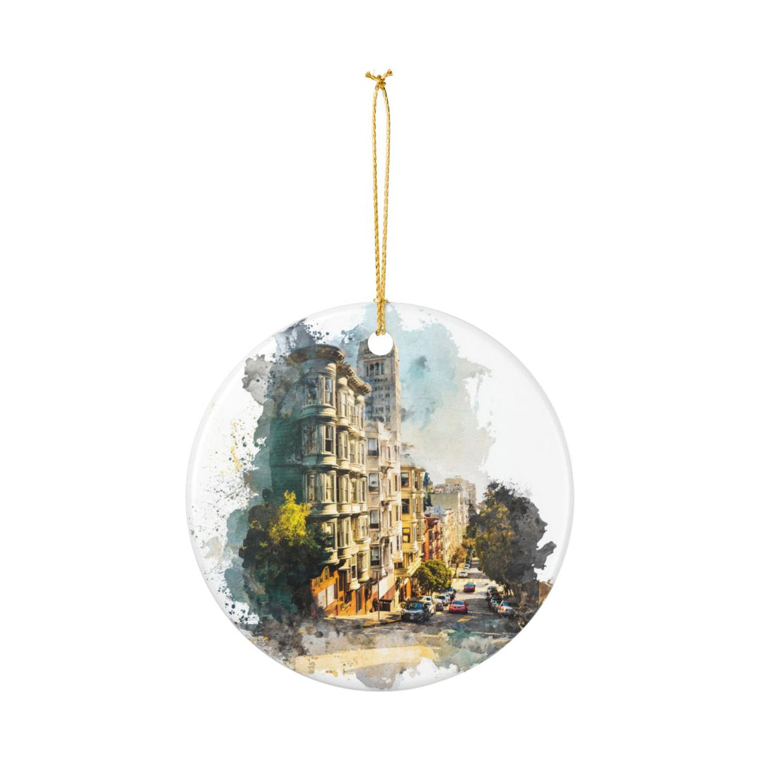 Nob Hill San Francisco CA Ornament: Unique Nob Hill San Francisco Souvenir, Nob Hill San Francisco California Xmas Decor