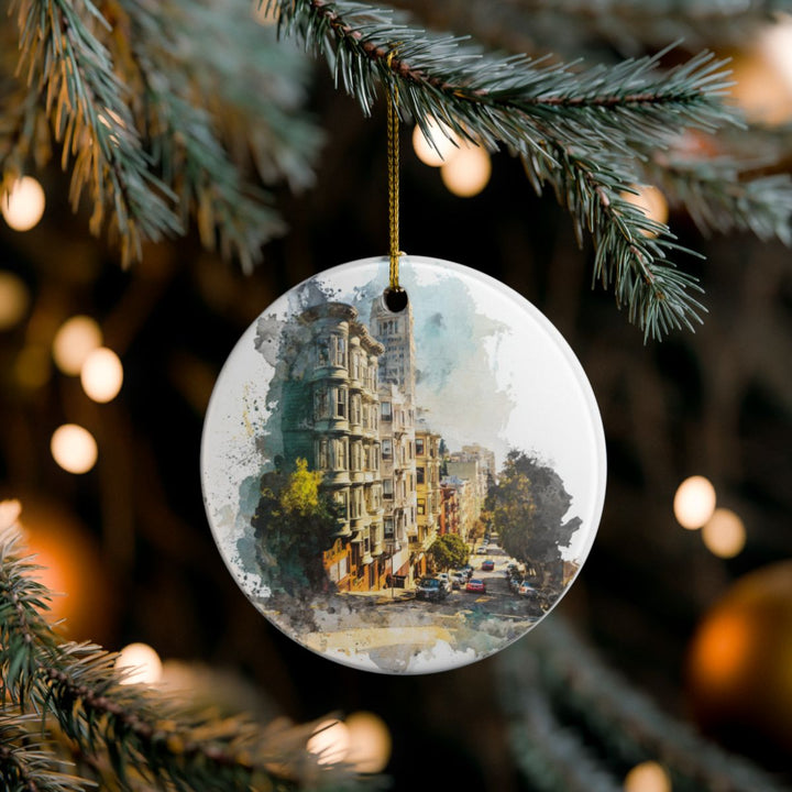 Nob Hill San Francisco CA Ornament: Unique Nob Hill San Francisco Souvenir, Nob Hill San Francisco California Xmas Decor