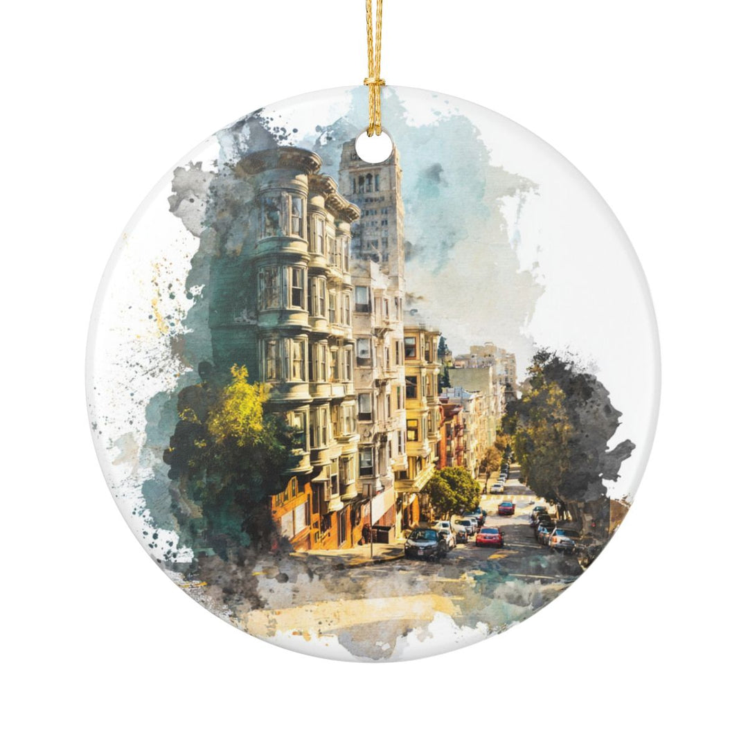 Nob Hill San Francisco CA Ornament: Unique Nob Hill San Francisco Souvenir, Nob Hill San Francisco California Xmas Decor