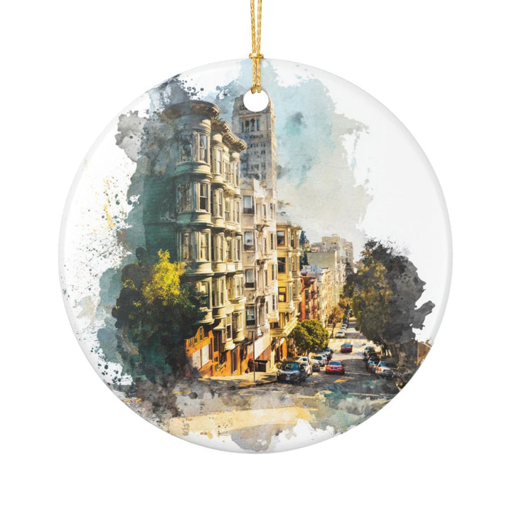 Nob Hill San Francisco CA Ornament: Unique Nob Hill San Francisco Souvenir, Nob Hill San Francisco California Xmas Decor