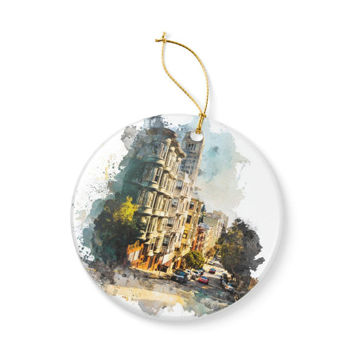 Nob Hill San Francisco CA Ornament: Unique Nob Hill San Francisco Souvenir, Nob Hill San Francisco California Xmas Decor