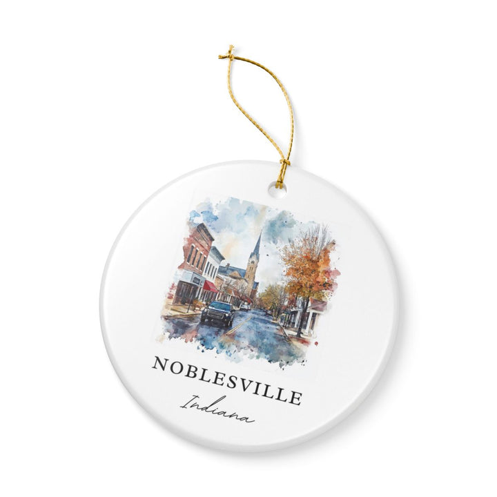 Noblesville Indiana Ornament: Unique Noblesville Souvenir, Noblesville Indiana Xmas Decor, and Authentic Noblesville Gift