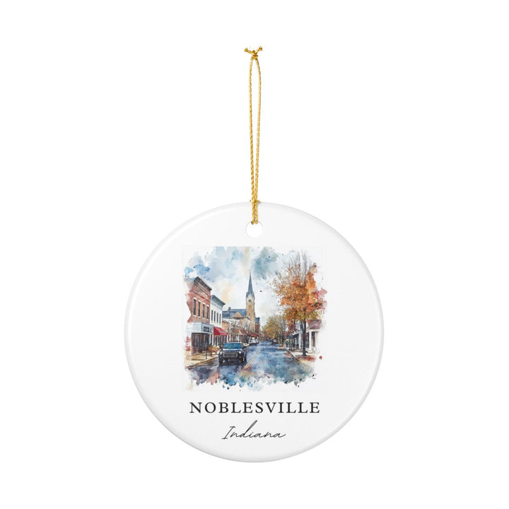 Noblesville Indiana Ornament: Unique Noblesville Souvenir, Noblesville Indiana Xmas Decor, and Authentic Noblesville Gift
