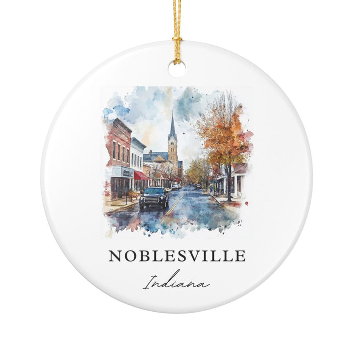 Noblesville Indiana Ornament: Unique Noblesville Souvenir, Noblesville Indiana Xmas Decor, and Authentic Noblesville Gift
