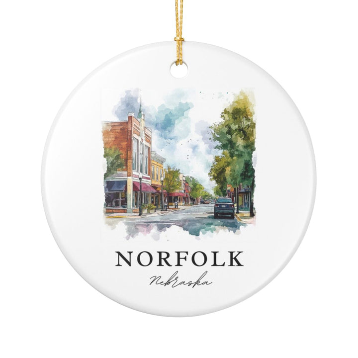 Norfolk Nebraska USA Ornament | Christmas Travel Souvenir Gift