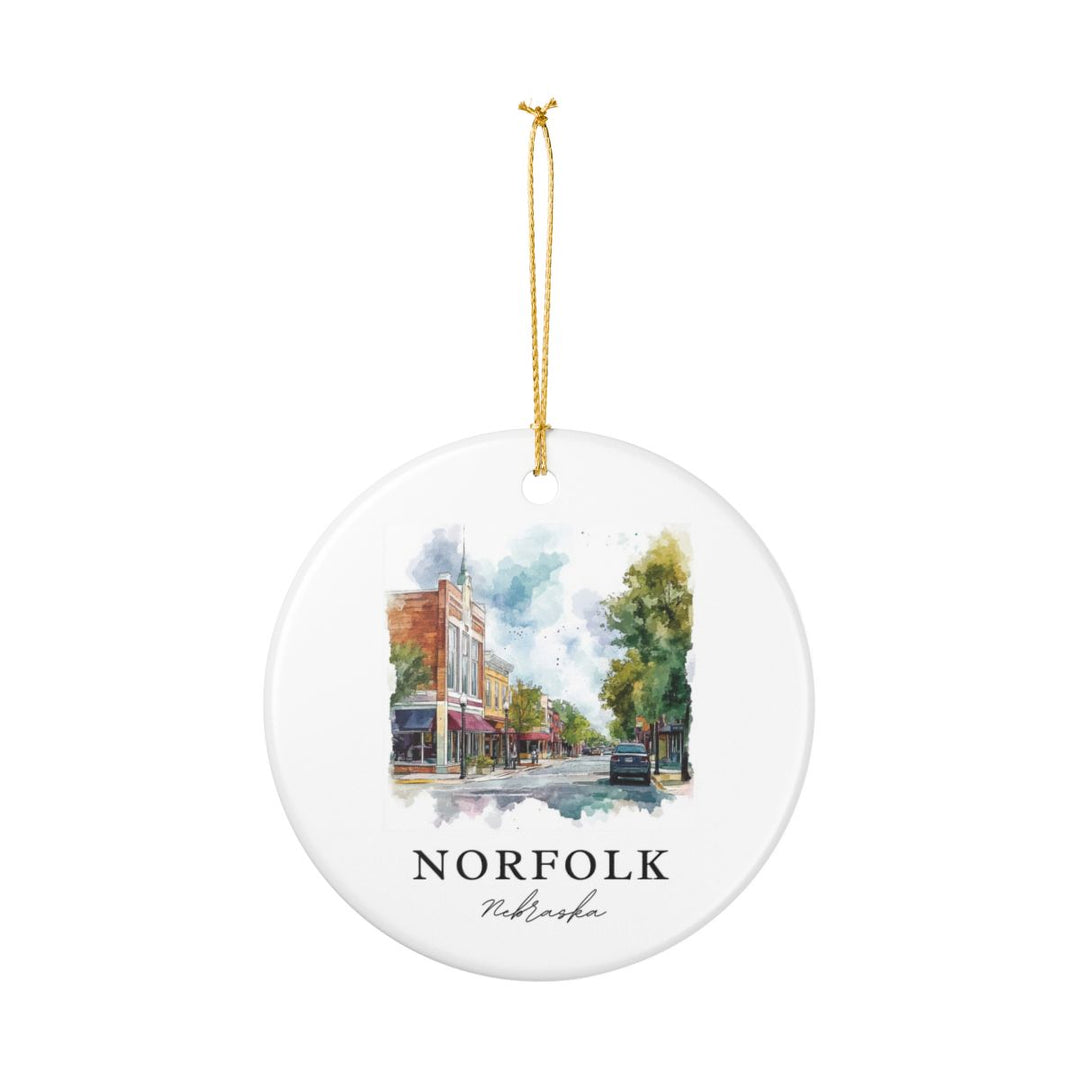 Norfolk Nebraska USA Ornament | Christmas Travel Souvenir Gift