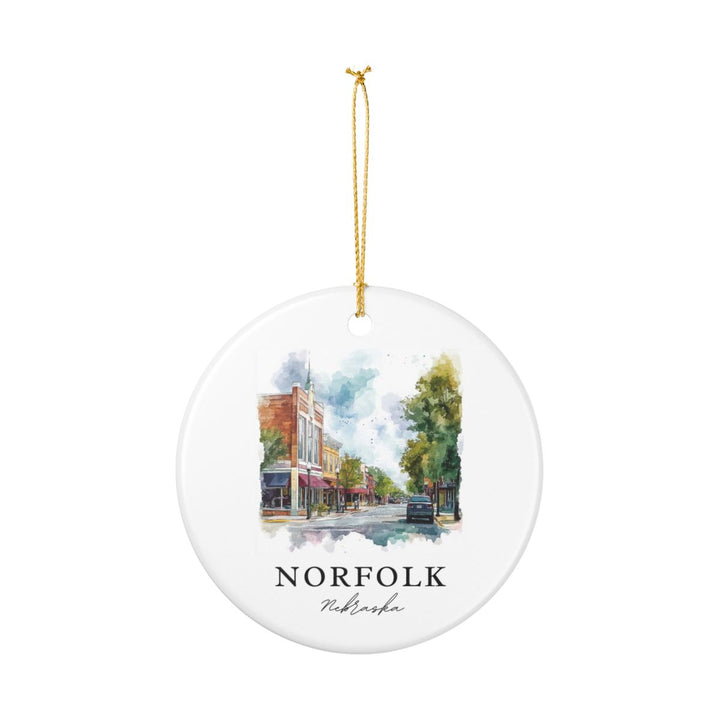 Norfolk Nebraska USA Ornament | Christmas Travel Souvenir Gift