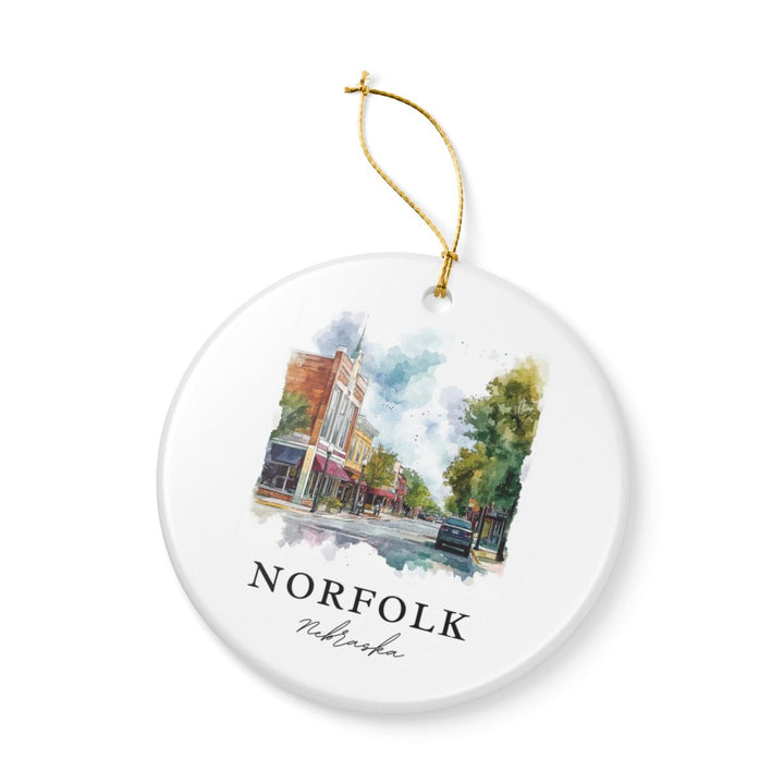 Norfolk Nebraska USA Ornament | Christmas Travel Souvenir Gift