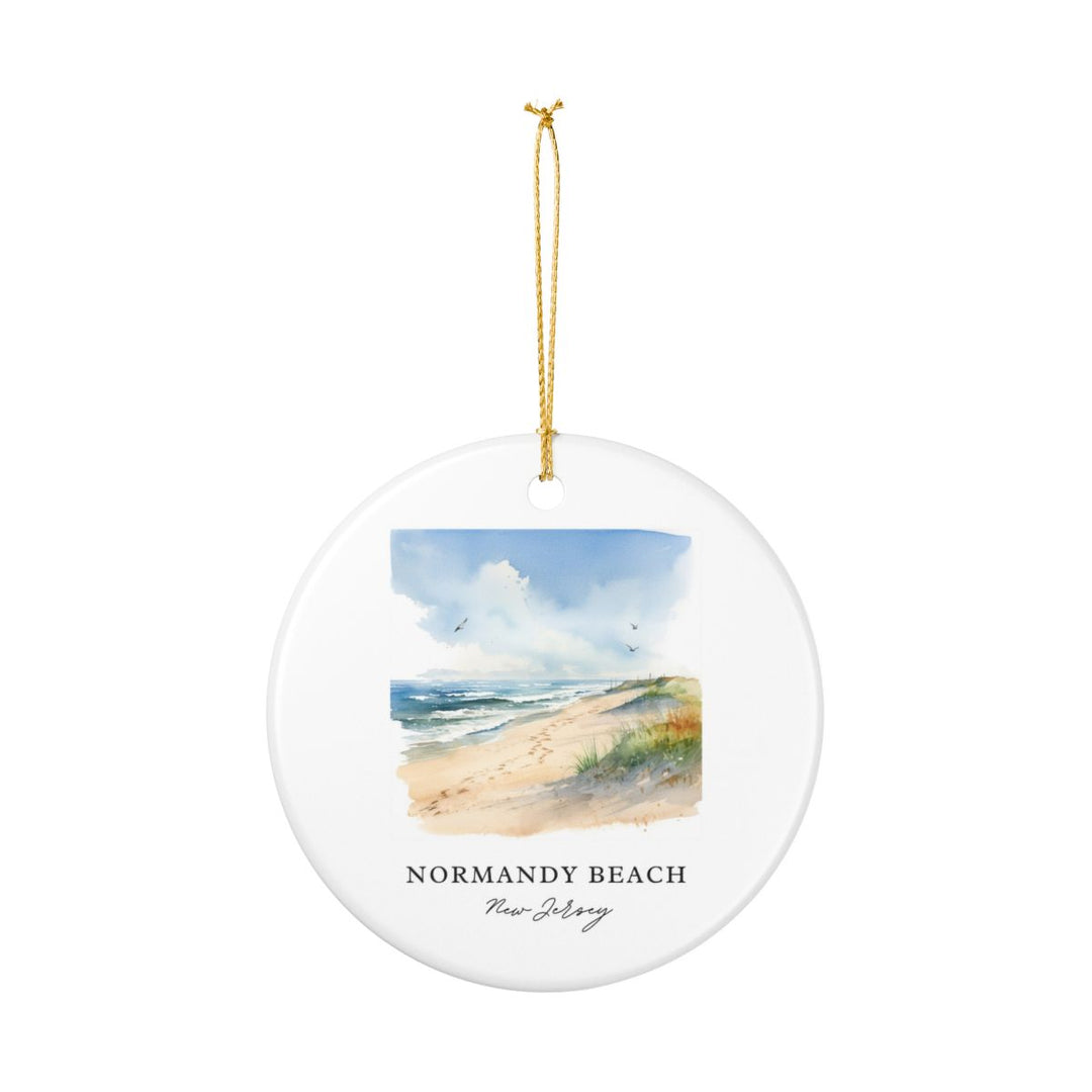 Normandy Beach New Jersey Ornament: Unique Normandy Beach Souvenir, Normandy Beach New Jersey Xmas Decor, and Authentic Normandy Beach Gift