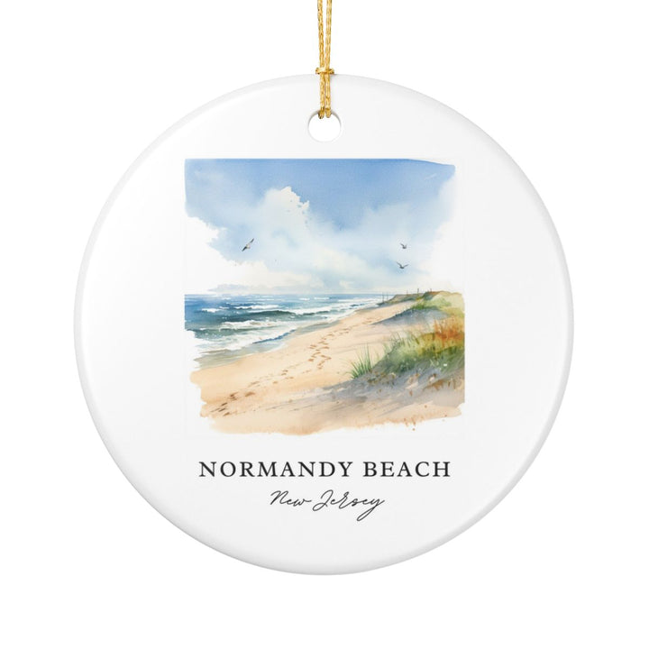 Normandy Beach New Jersey Ornament: Unique Normandy Beach Souvenir, Normandy Beach New Jersey Xmas Decor, and Authentic Normandy Beach Gift