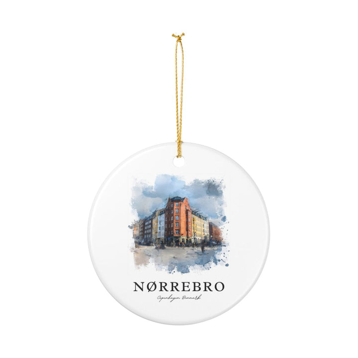 Nørrebro Denmark Ornament: Unique Nørrebro Souvenir, Nørrebro Denmark Xmas Decor, and Authentic Nørrebro Gift