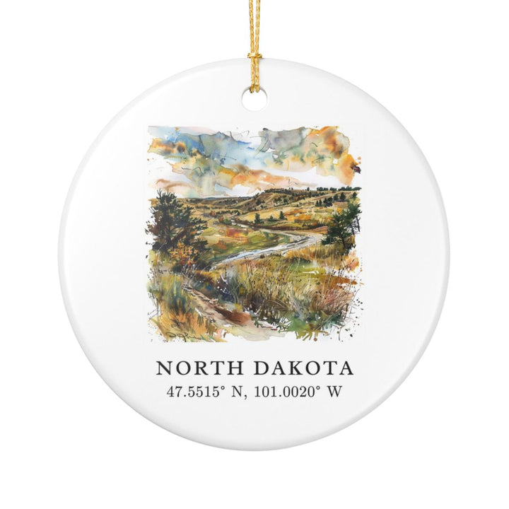 North Dakota Ornament: Unique North Dakota Souvenir, North Dakota Xmas Decor, and Authentic North Dakota Gift