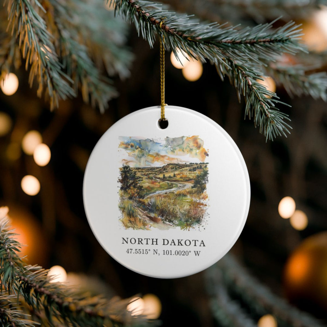 North Dakota Ornament: Unique North Dakota Souvenir, North Dakota Xmas Decor, and Authentic North Dakota Gift