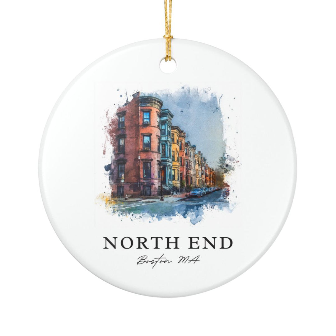 North End Boston Ornament: Unique North End Boston Souvenir, North End Boston Xmas Decor, and Authentic North End Boston Gift