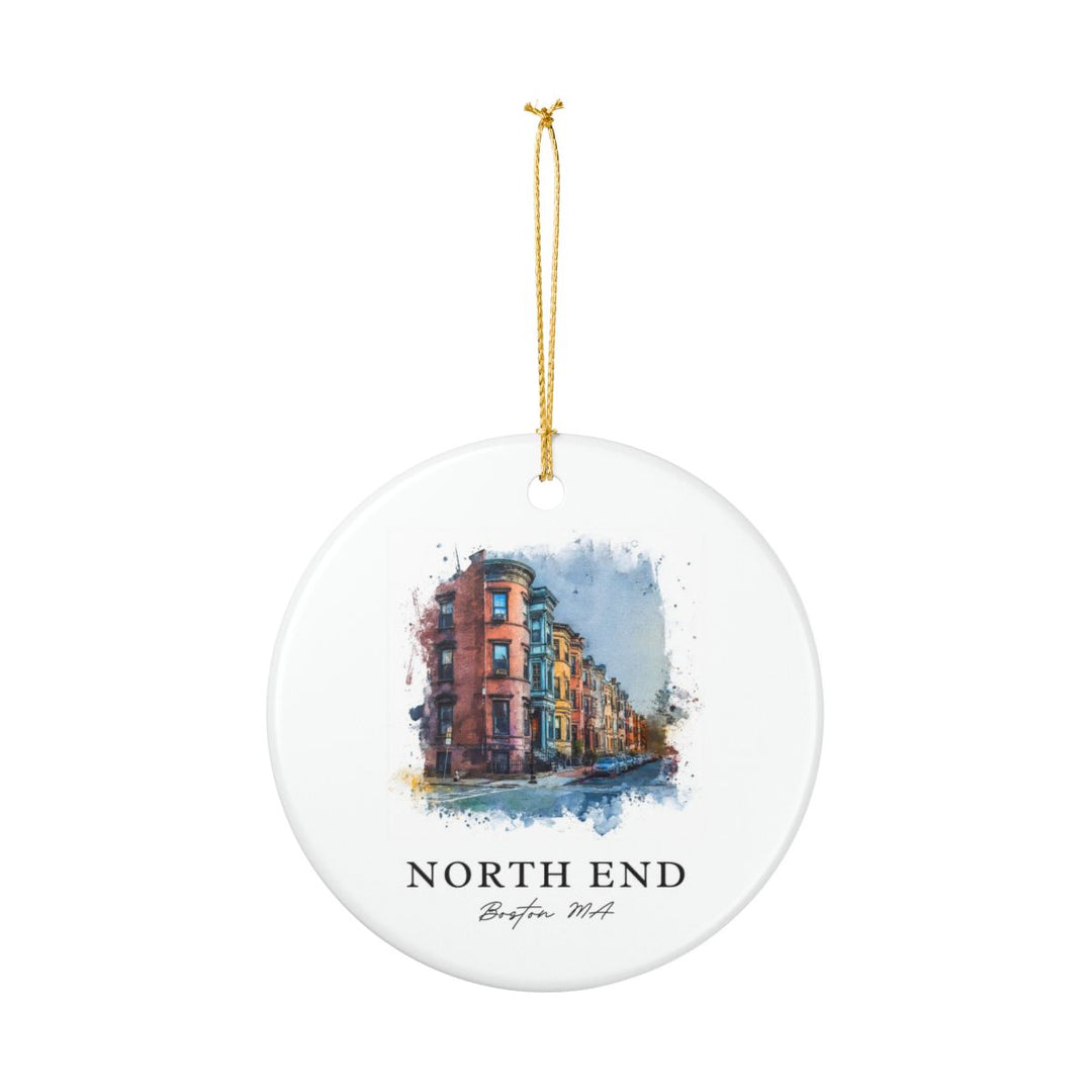 North End Boston Ornament: Unique North End Boston Souvenir, North End Boston Xmas Decor, and Authentic North End Boston Gift