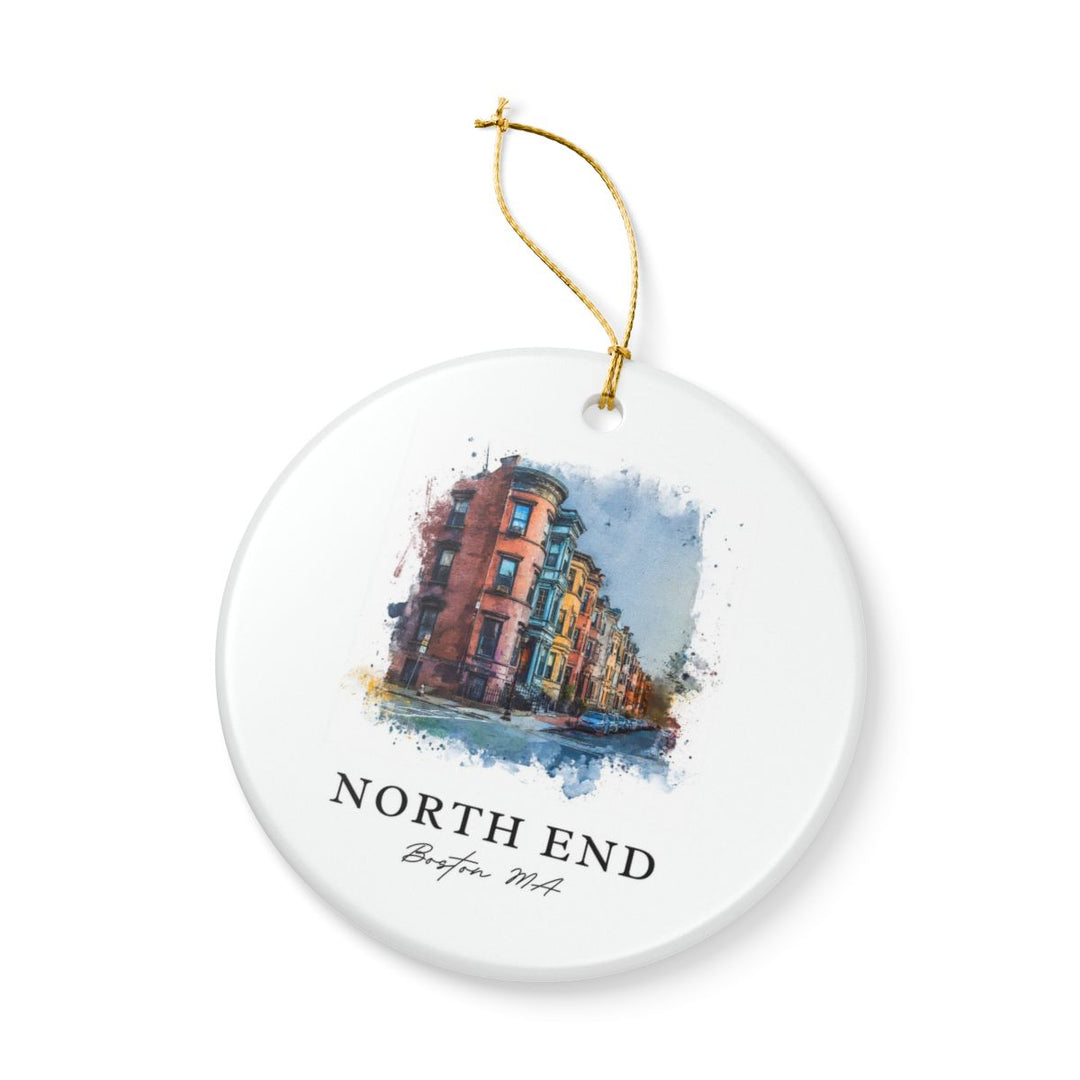 North End Boston Ornament: Unique North End Boston Souvenir, North End Boston Xmas Decor, and Authentic North End Boston Gift