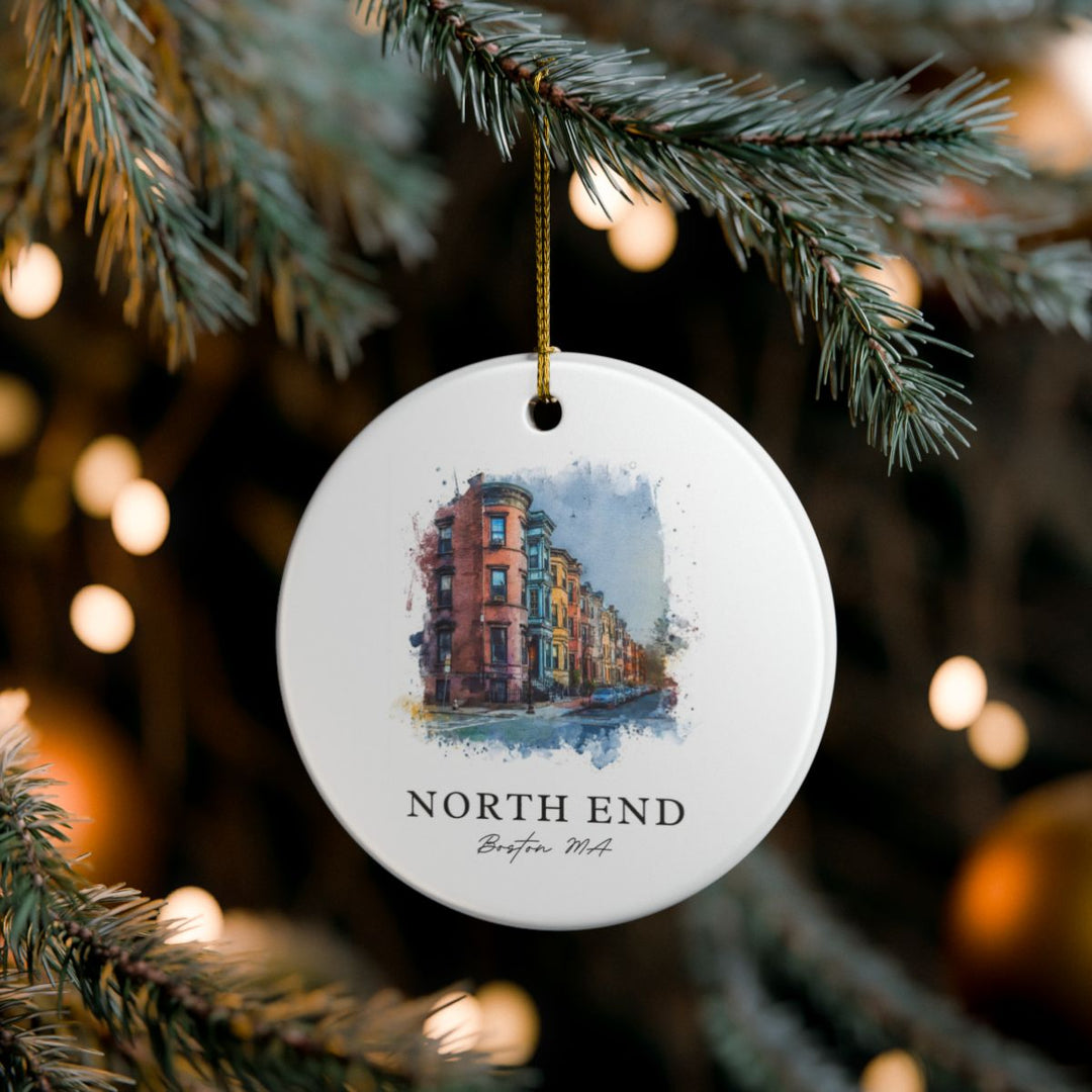 North End Boston Ornament: Unique North End Boston Souvenir, North End Boston Xmas Decor, and Authentic North End Boston Gift