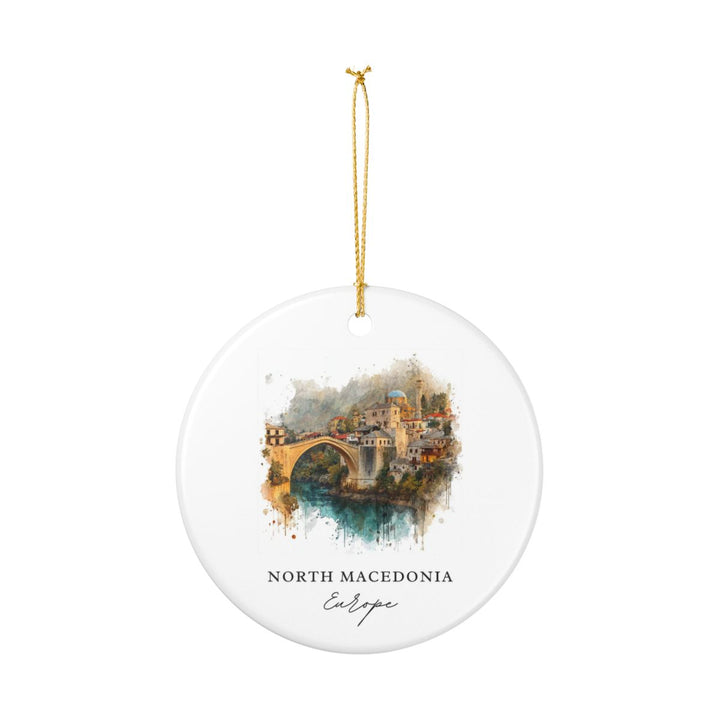North Macedonia Ornament: Unique North Macedonia Souvenir, North Macedonia Xmas Decor, and Authentic North Macedonia Gift