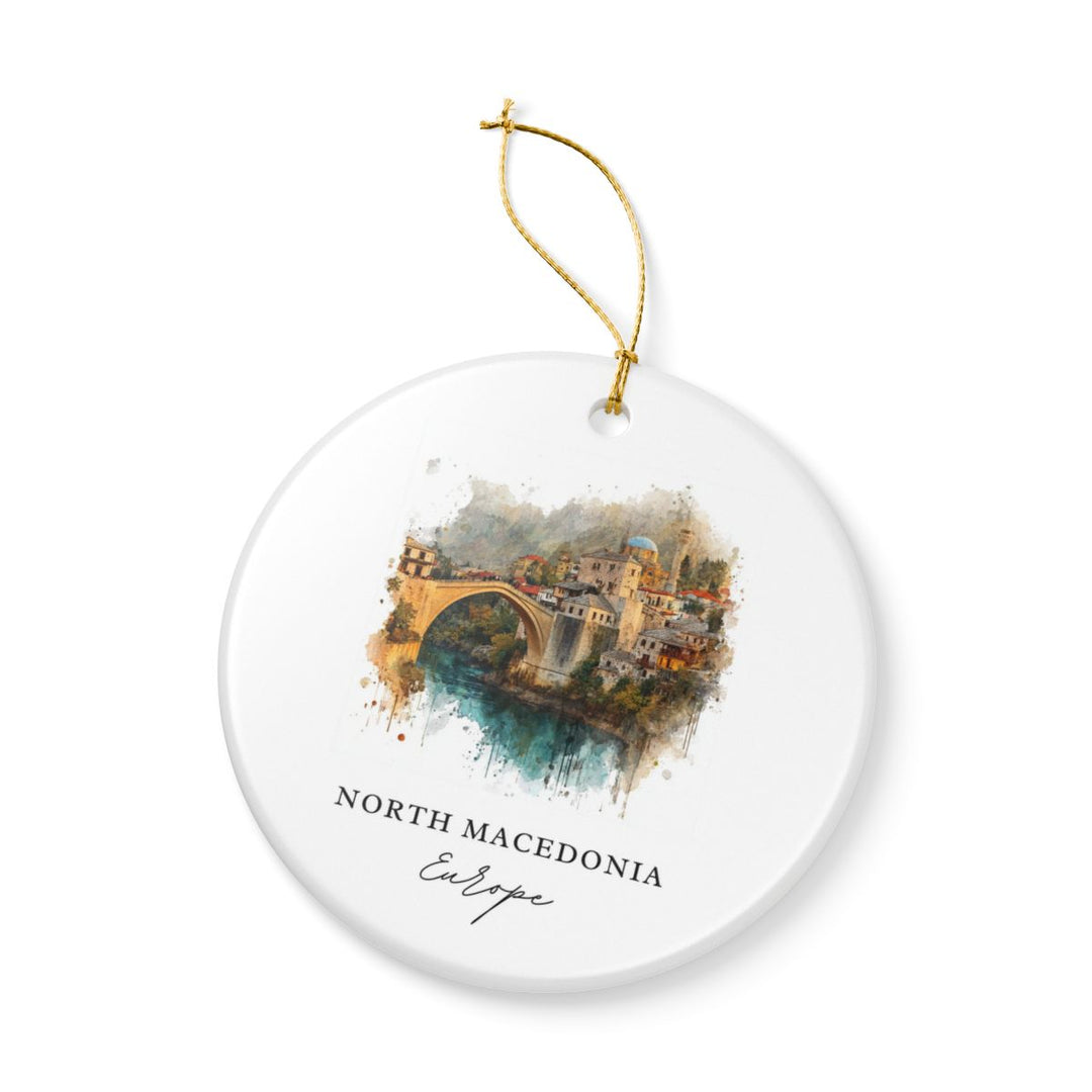 North Macedonia Ornament: Unique North Macedonia Souvenir, North Macedonia Xmas Decor, and Authentic North Macedonia Gift