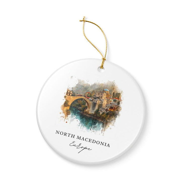 North Macedonia Ornament: Unique North Macedonia Souvenir, North Macedonia Xmas Decor, and Authentic North Macedonia Gift