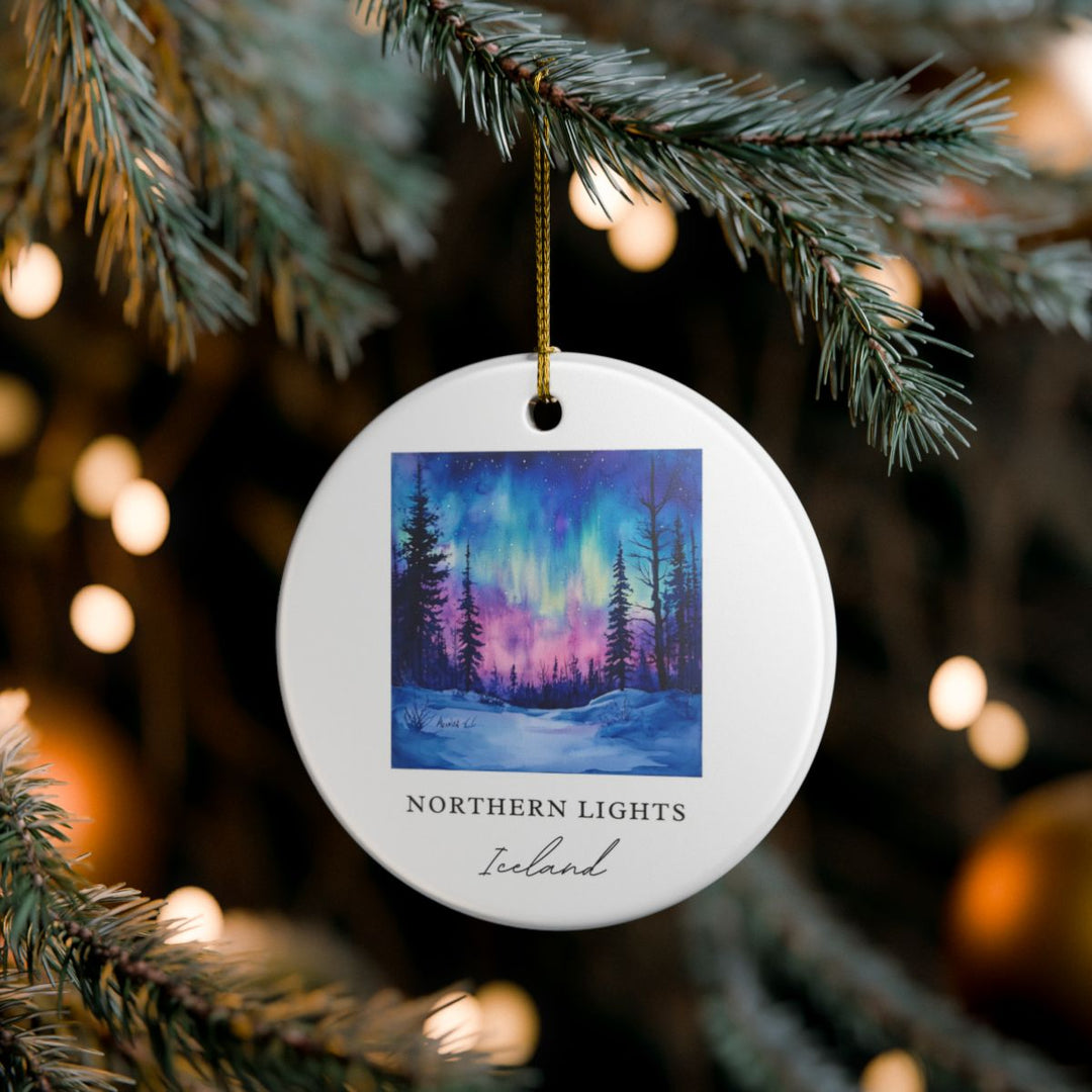 Northern Lights Iceland Ornament | Christmas Travel Souvenir Gift