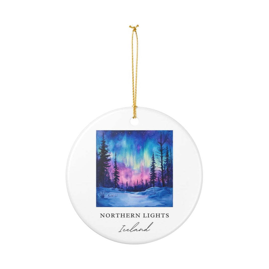 Northern Lights Iceland Ornament | Christmas Travel Souvenir Gift