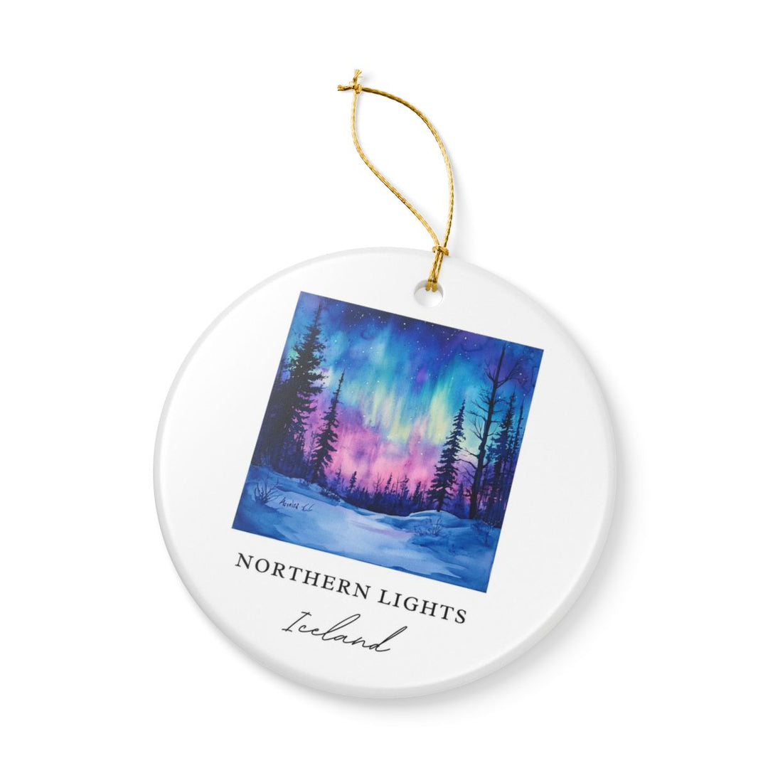Northern Lights Iceland Ornament | Christmas Travel Souvenir Gift