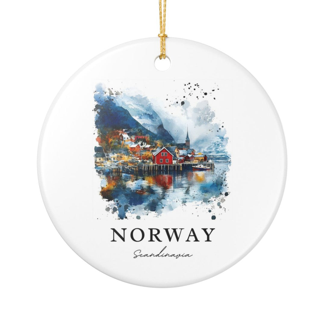 Norway Scandinavia Ornament: Unique Norway Souvenir, Norway Scandinavia Xmas Decor, and Authentic Norway Gift