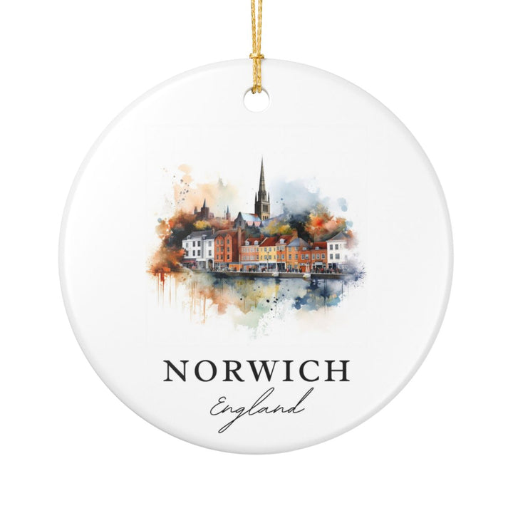 Norwich England Ornament: Unique Norwich England Souvenir, Norwich England Xmas Decor, and Authentic Norwich England Gift