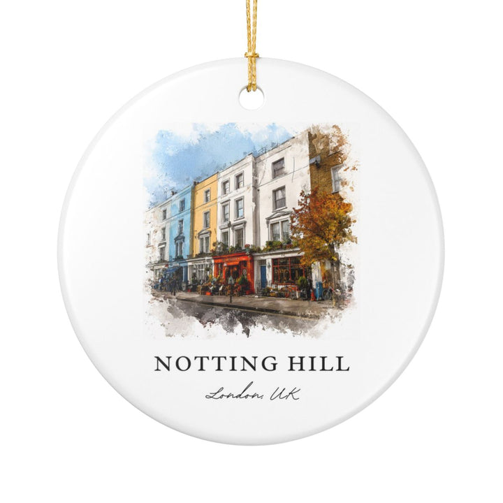 Notting Hill London Ornament: Unique Notting Hill London Souvenir, Notting Hill London Xmas Decor, and Authentic Notting Hill London Gift