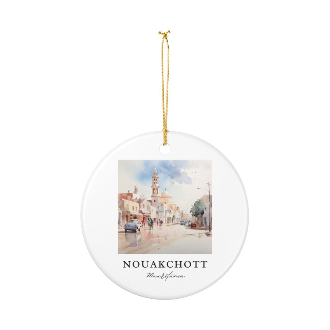 Nouakchott Mauritania Ornament: Unique Nouakchott Mauritania Souvenir, Nouakchott Mauritania Xmas Decor, and Authentic Nouakchott Mauritania Gift